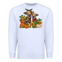 White Fall heifer cows Premium Sweatshirt - RanaPortraitStore