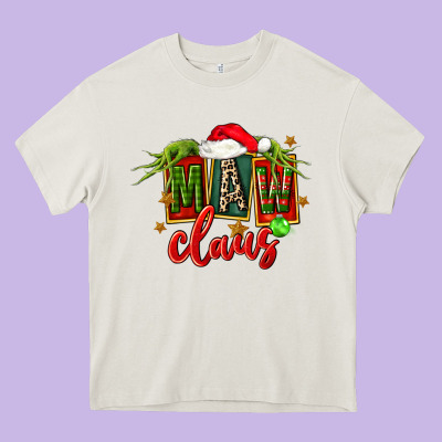 Christmas Maw Claus Heavy Core Tee Designed By Fadigitalartstudio