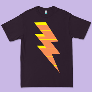 Lightning Bolt Premium Tee Designed By Baomotion