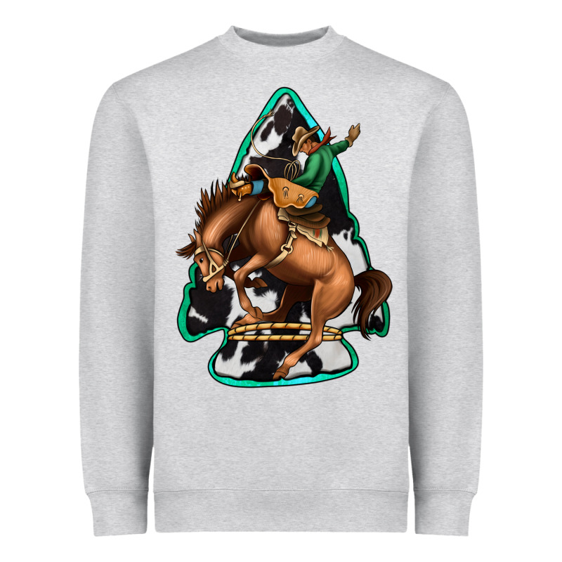 Bucking Bronco Arrowhead Heavyweight Sweatshirt by Jasminsmagicworld | Teevron