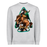Heather Grey bucking bronco arrowhead Heavyweight Sweatshirt - Jasminsmagicworld