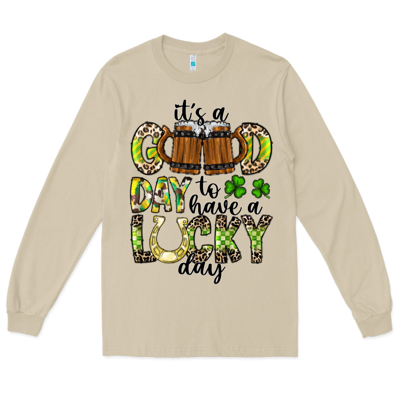 It's A Good Day To Have A Lucky Day Long Sleeve Tee by CowhideDigitalArt | Teevron