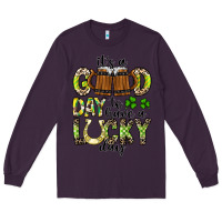 Plum It's a Good Day To Have a Lucky Day Long Sleeve Tee - CowhideDigitalArt