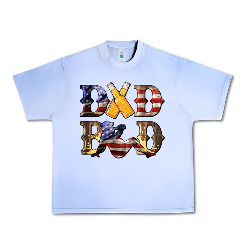 American Flag Dad Bod Urban Heavy Tee by LillyAllenDesigns | Teevron