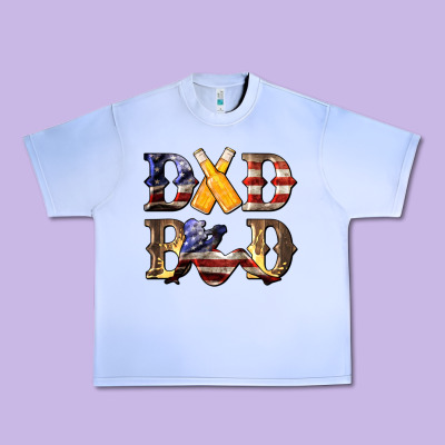American Flag Dad Bod Urban Heavy Tee Designed By Lillyallendesigns