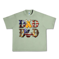 Oil Green American Flag Dad Bod Urban Heavy Tee - LillyAllenDesigns