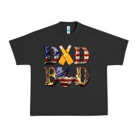 Pigment Black American Flag Dad Bod Urban Heavy Tee - LillyAllenDesigns