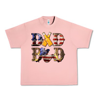 Salmon American Flag Dad Bod Urban Heavy Tee - LillyAllenDesigns