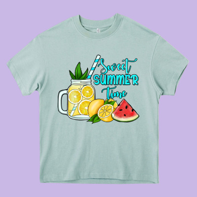 Sweet Summer Time No Background Heavy Core Tee Designed By Jasminsmagicworld