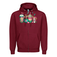 Burgundy religious christian coffee cups Zipper Hoodie - Jasminsmagicworld