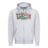 Heather Grey religious christian coffee cups Zipper Hoodie - Jasminsmagicworld