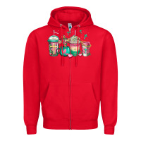 Red religious christian coffee cups Zipper Hoodie - Jasminsmagicworld