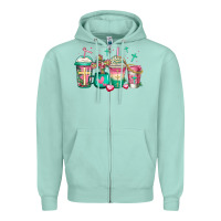 Seafoam religious christian coffee cups Zipper Hoodie - Jasminsmagicworld