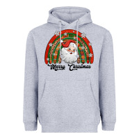 Heather Grey merry christmas santa rainbow Heavyweight Hoodie - Jasminsmagicworld