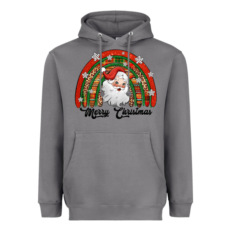 Merry Christmas Santa Rainbow Heavyweight Hoodie by Jasminsmagicworld | Teevron