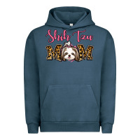 Pigment Midnight Navy Shih Tzu Mom Urban Hoodie - Jasminsmagicworld