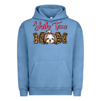 Pigment Pebble Blue Shih Tzu Mom Urban Hoodie - Jasminsmagicworld