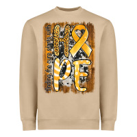 Mushroom finding the cure starts with hope childhood cancer awareness  with bac Heavyweight Sweatshirt - Jasminsmagicworld