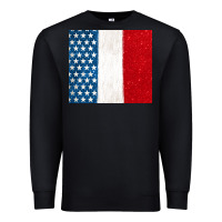 Black custom text american flag(used font 'doctrin Premium Sweatshirt - Jasminsmagicworld