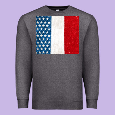 Custom Text American Flag(used Font 'doctrin Premium Sweatshirt Designed By Jasminsmagicworld