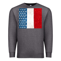 Charcoal Heather custom text american flag(used font 'doctrin Premium Sweatshirt - Jasminsmagicworld