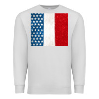 Dove Grey custom text american flag(used font 'doctrin Premium Sweatshirt - Jasminsmagicworld