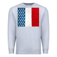 Heather Grey custom text american flag(used font 'doctrin Premium Sweatshirt - Jasminsmagicworld
