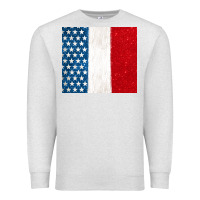 Oatmeal Heather custom text american flag(used font 'doctrin Premium Sweatshirt - Jasminsmagicworld