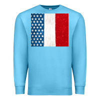 Ocean Blue custom text american flag(used font 'doctrin Premium Sweatshirt - Jasminsmagicworld
