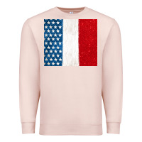 Pale Pink custom text american flag(used font 'doctrin Premium Sweatshirt - Jasminsmagicworld