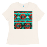 Bone native american aztec seamless pattern 4 Ladies Tee - BundleAndBundleShop