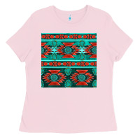 Bubblegum Pink native american aztec seamless pattern 4 Ladies Tee - BundleAndBundleShop