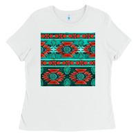 White native american aztec seamless pattern 4 Ladies Tee - BundleAndBundleShop