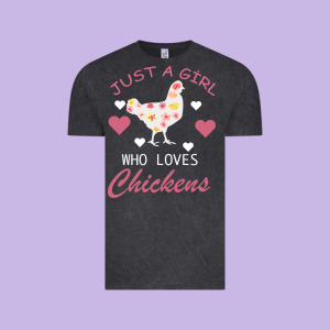 Just A Girl Who Love Chickens Vintage Tee Designed By Bettercallsaul