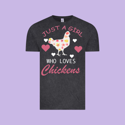 Just A Girl Who Love Chickens Vintage Tee Designed By Bettercallsaul