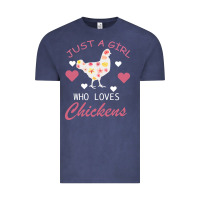 Vintage Denim Just A Girl Who Love Chickens Vintage Tee - Bettercallsaul