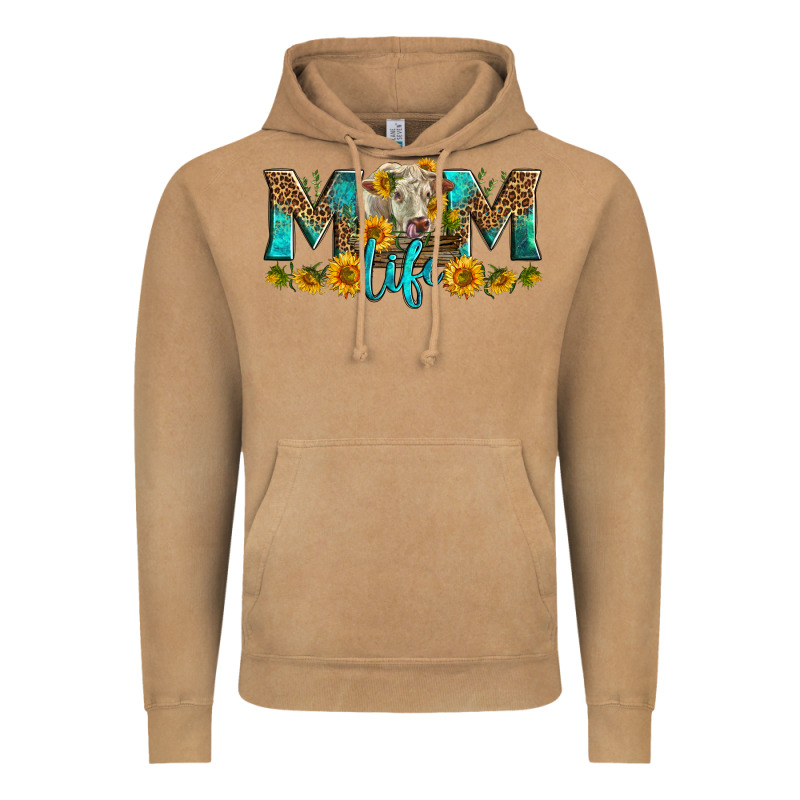 Western Charolais Cow Mom Life Vintage Hoodie by LillyAllenDesigns | Teevron