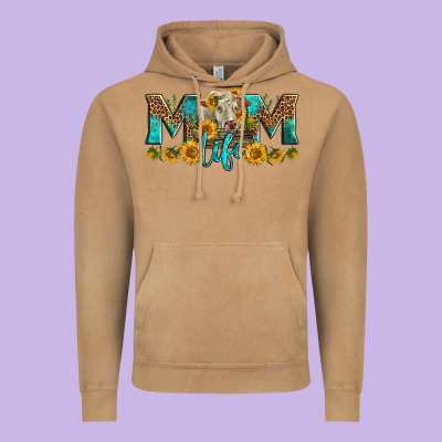 Western Charolais Cow Mom Life Vintage Hoodie Designed By Lillyallendesigns