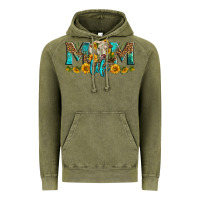 Vintage Olive Western Charolais Cow Mom Life Vintage Hoodie - LillyAllenDesigns