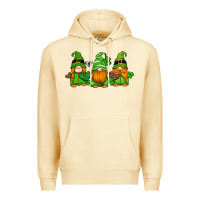Pina Colada st patricks day gnomes with western hearts and shamrocks Premium Hoodie - Artiststas