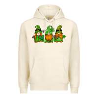Tofu st patricks day gnomes with western hearts and shamrocks Premium Hoodie - Artiststas
