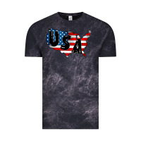 Cloud Black Usa Vintage Tee - CowhideDigitalArt
