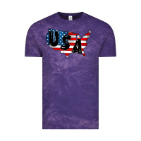 Cloud Purple Usa Vintage Tee - CowhideDigitalArt
