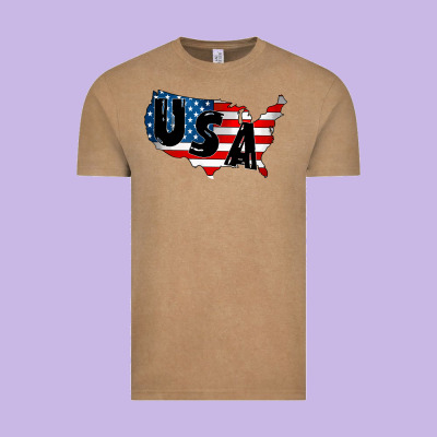 Usa Vintage Tee Designed By Cowhidedigitalart