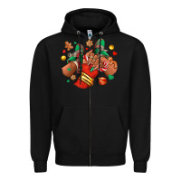 Black Christmas black girl sneakers Zipper Hoodie - RanaPortraitStore