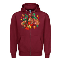 Burgundy Christmas black girl sneakers Zipper Hoodie - RanaPortraitStore