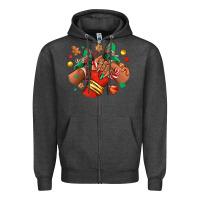 Charcoal Heather Christmas black girl sneakers Zipper Hoodie - RanaPortraitStore