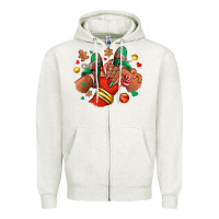 Oatmeal Heather Christmas black girl sneakers Zipper Hoodie - RanaPortraitStore