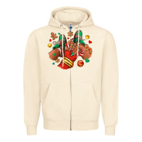 Sandshell Christmas black girl sneakers Zipper Hoodie - RanaPortraitStore