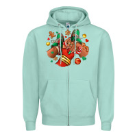 Seafoam Christmas black girl sneakers Zipper Hoodie - RanaPortraitStore